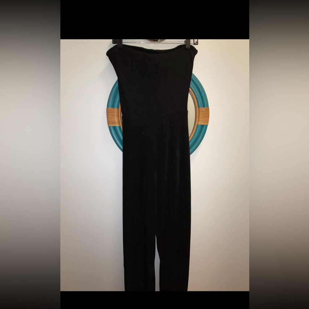 Elegant Black Jumpsuit Lace Up Back